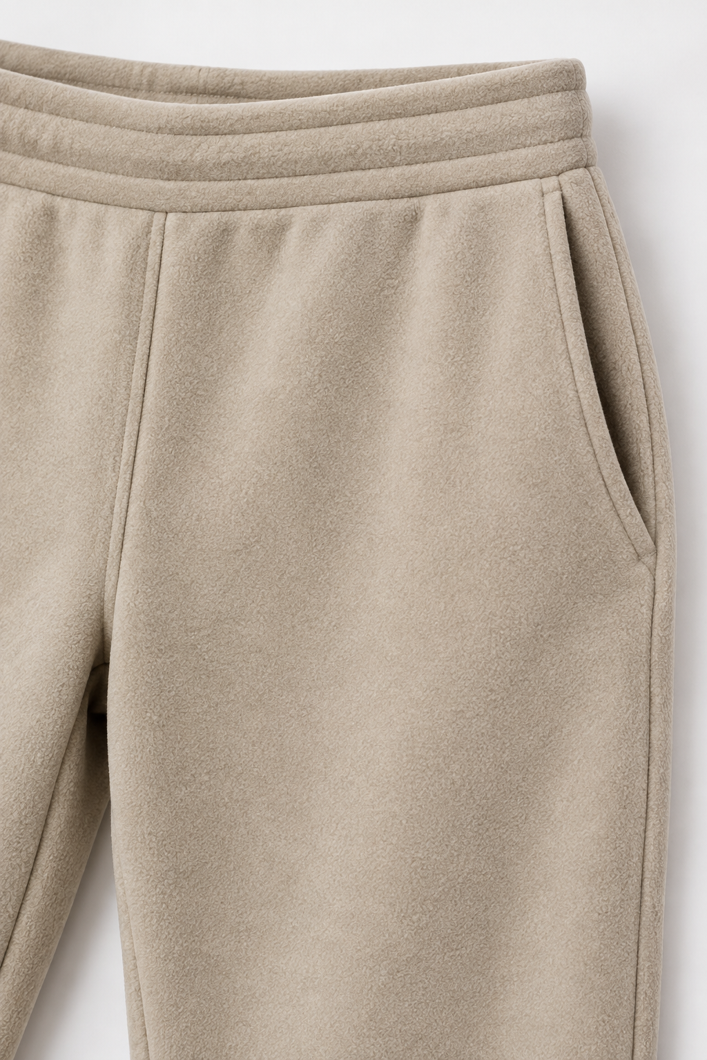 Women’s Natural Melange German Velvet Regular Fit Lower – Soft Winter Casual Pants