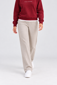 Women’s Light Sand Rib Knit Regular Fit Lower – Comfortable Casual Pants