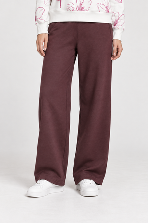 Women’s Wine Modal Foma Regular Fit Knitted Lower – Comfortable Casual Pants