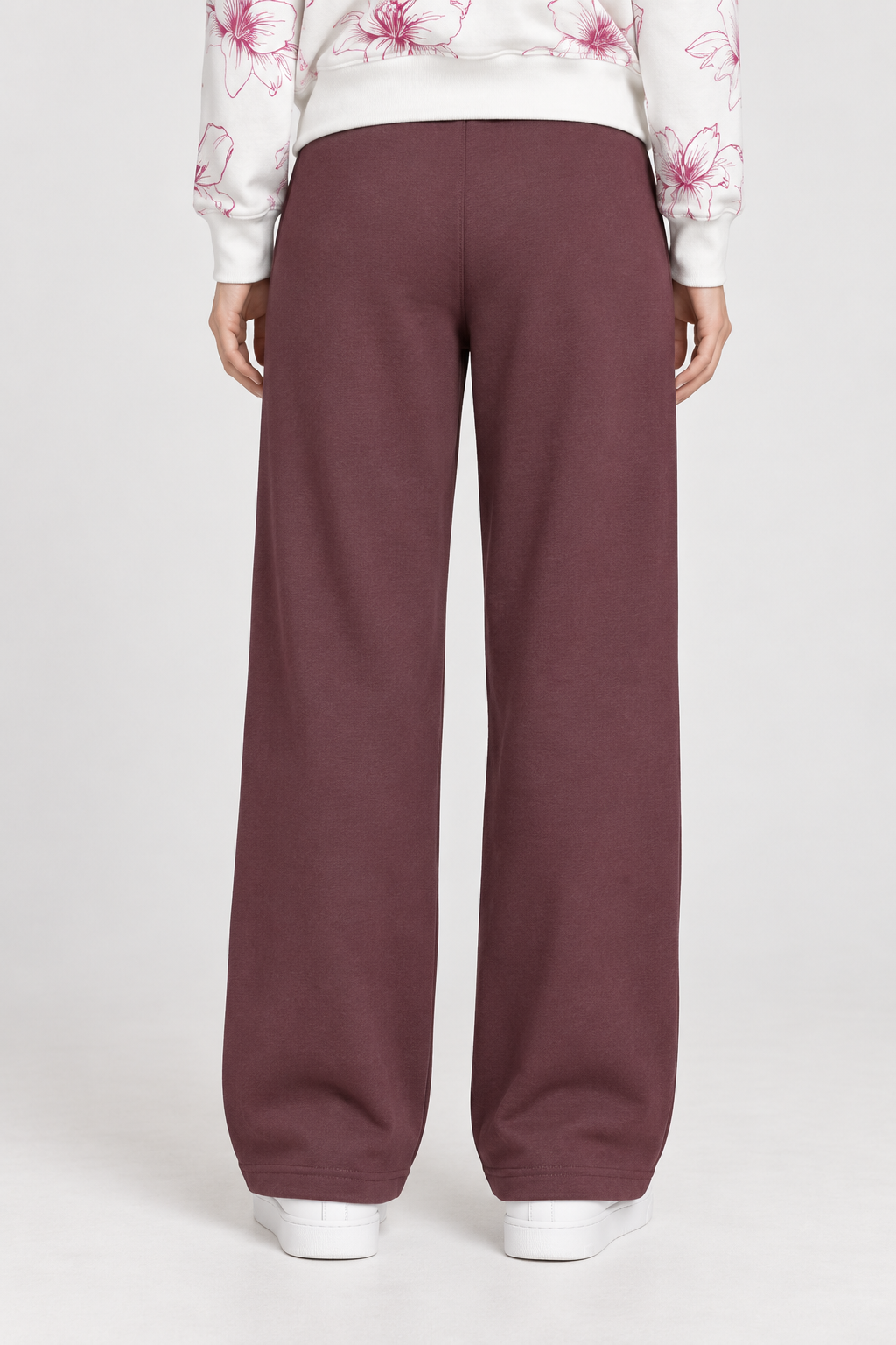 Women’s Wine Modal Foma Regular Fit Knitted Lower – Comfortable Casual Pants