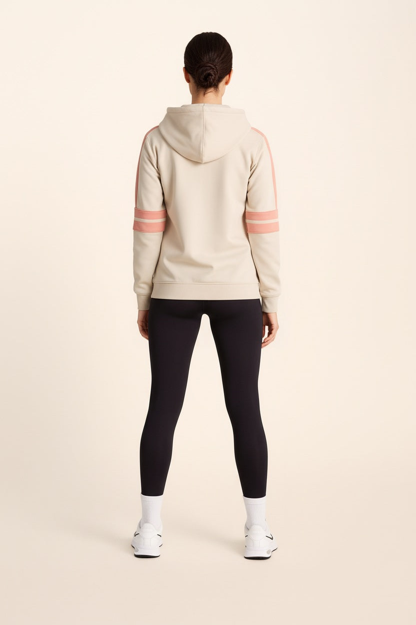 Women Solid Hooded Neck Sweatshirt