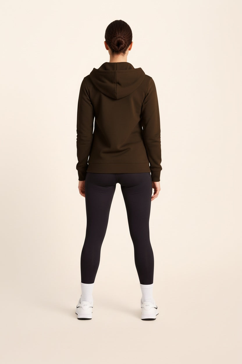 Women Solid Hooded Neck Sweatshirt