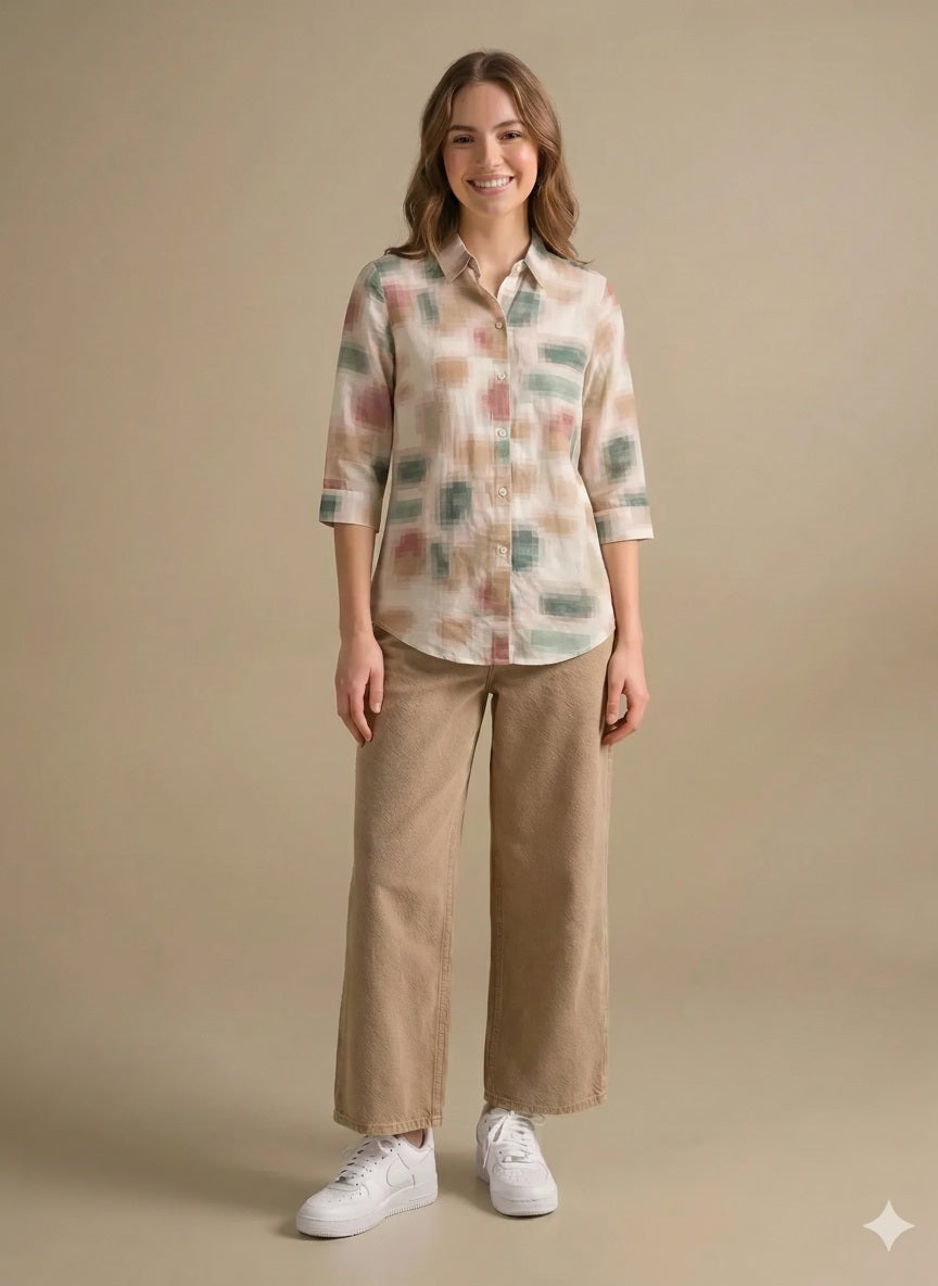 Women Mastic Printed Casual Shirt