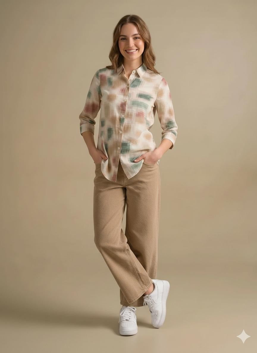 Women Mastic Printed Casual Shirt