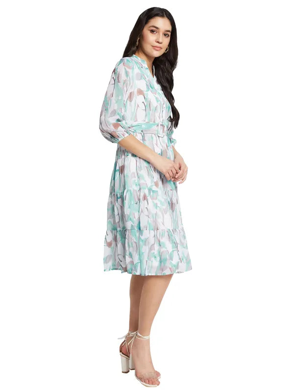 Mettle Floral Print Fit  Flare Dress