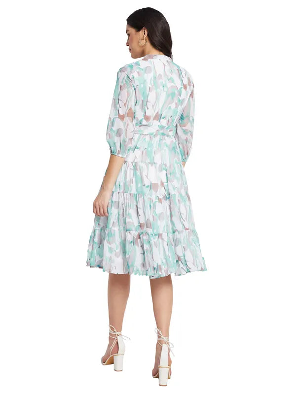 Mettle Floral Print Fit  Flare Dress