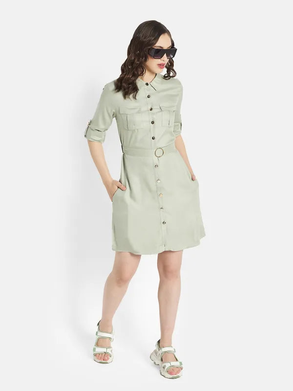 Women Dusty Mint Dress