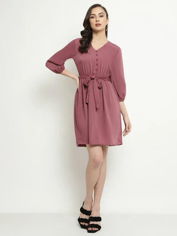 Mettle V-Neck Fit Flare Dress