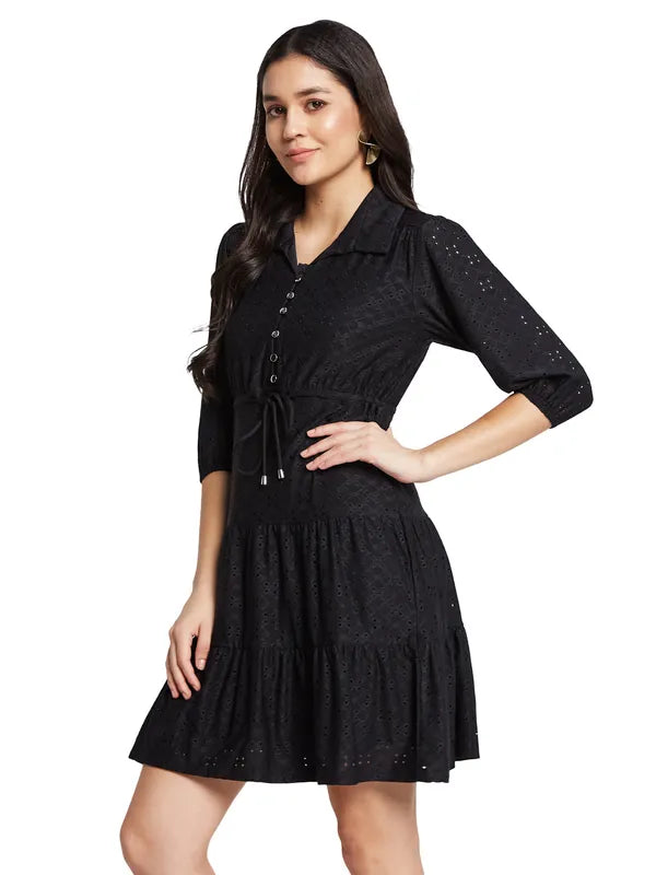 Mettle Shirt Collar Fit  Flare Dress