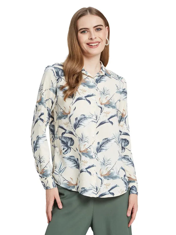 Mettle Women Floral Opaque Printed Casual Shirt