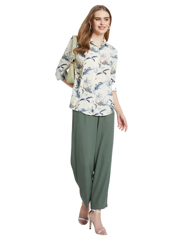 Mettle Women Floral Opaque Printed Casual Shirt