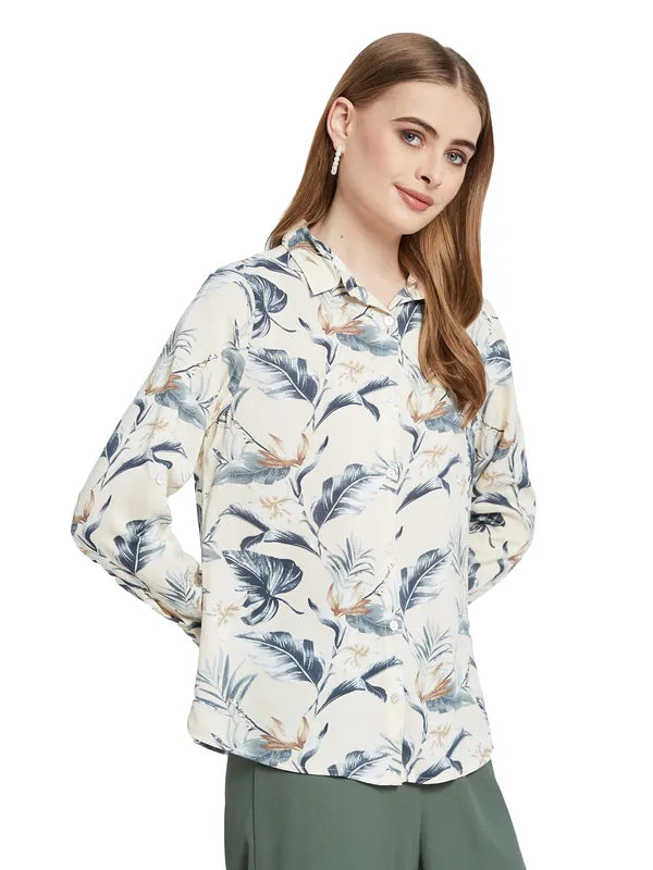 Mettle Women Floral Opaque Printed Casual Shirt