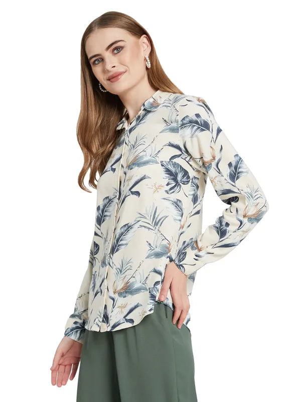 Mettle Women Floral Opaque Printed Casual Shirt