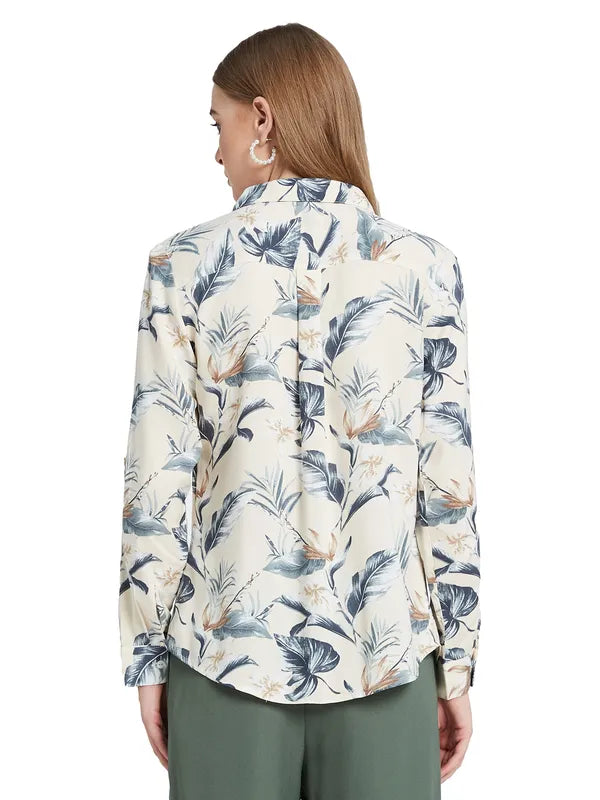 Mettle Women Floral Opaque Printed Casual Shirt