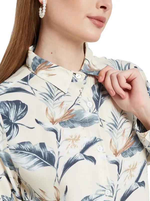 Mettle Women Floral Opaque Printed Casual Shirt