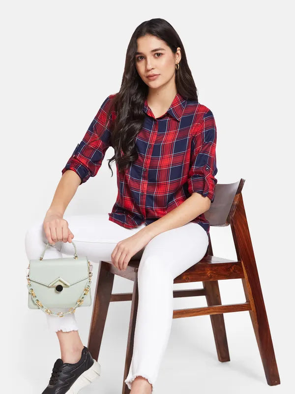 Mettle Tartan Checks Cotton Casual Shirt