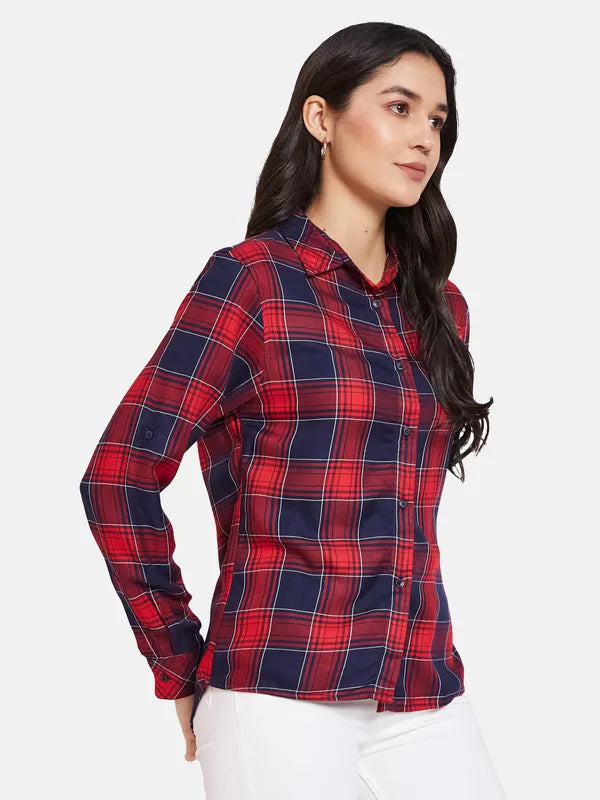 Mettle Tartan Checks Cotton Casual Shirt