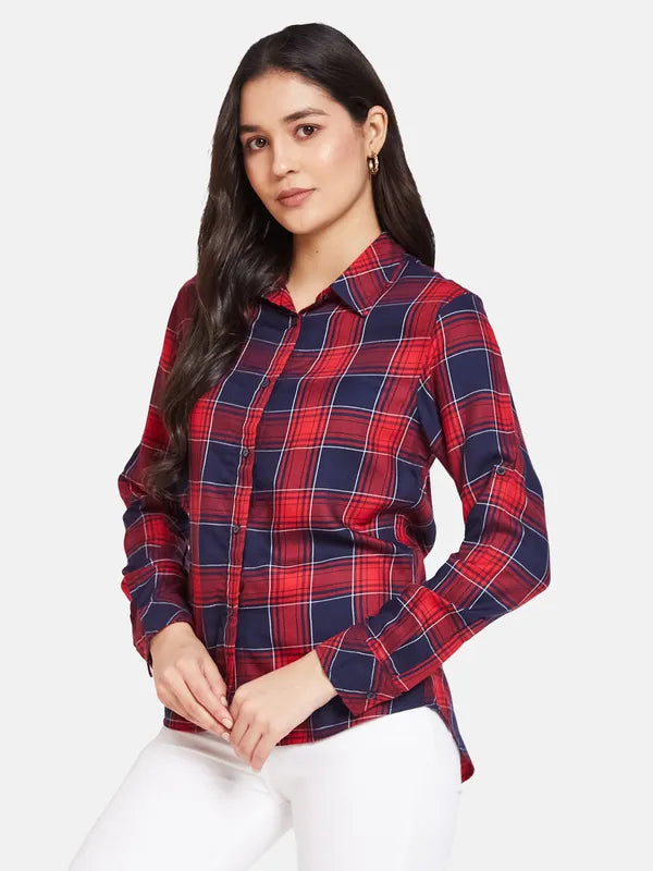 Mettle Tartan Checks Cotton Casual Shirt