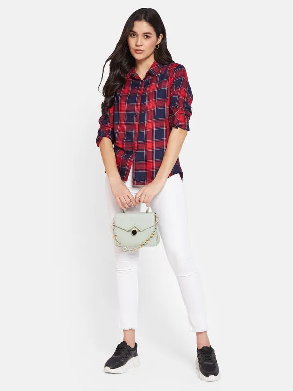 Mettle Tartan Checks Cotton Casual Shirt