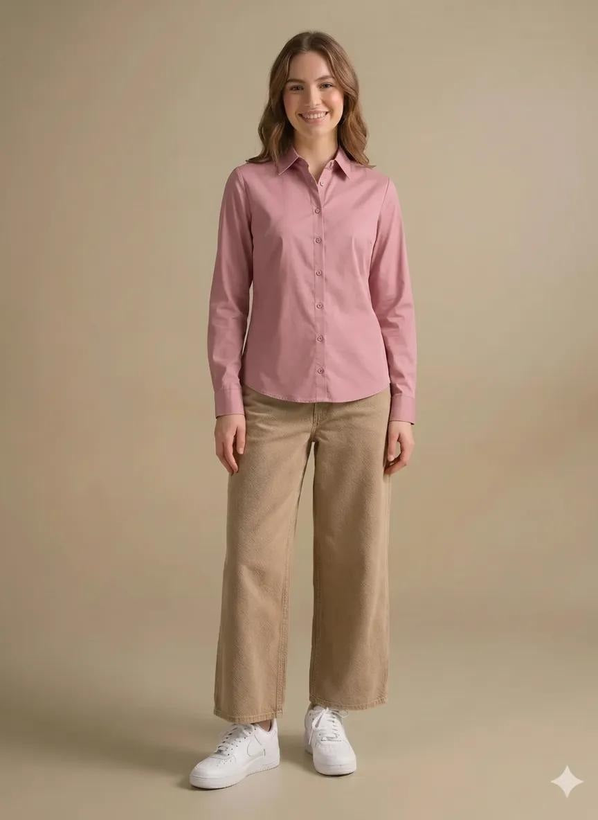 Women  Pink Casual Shirt