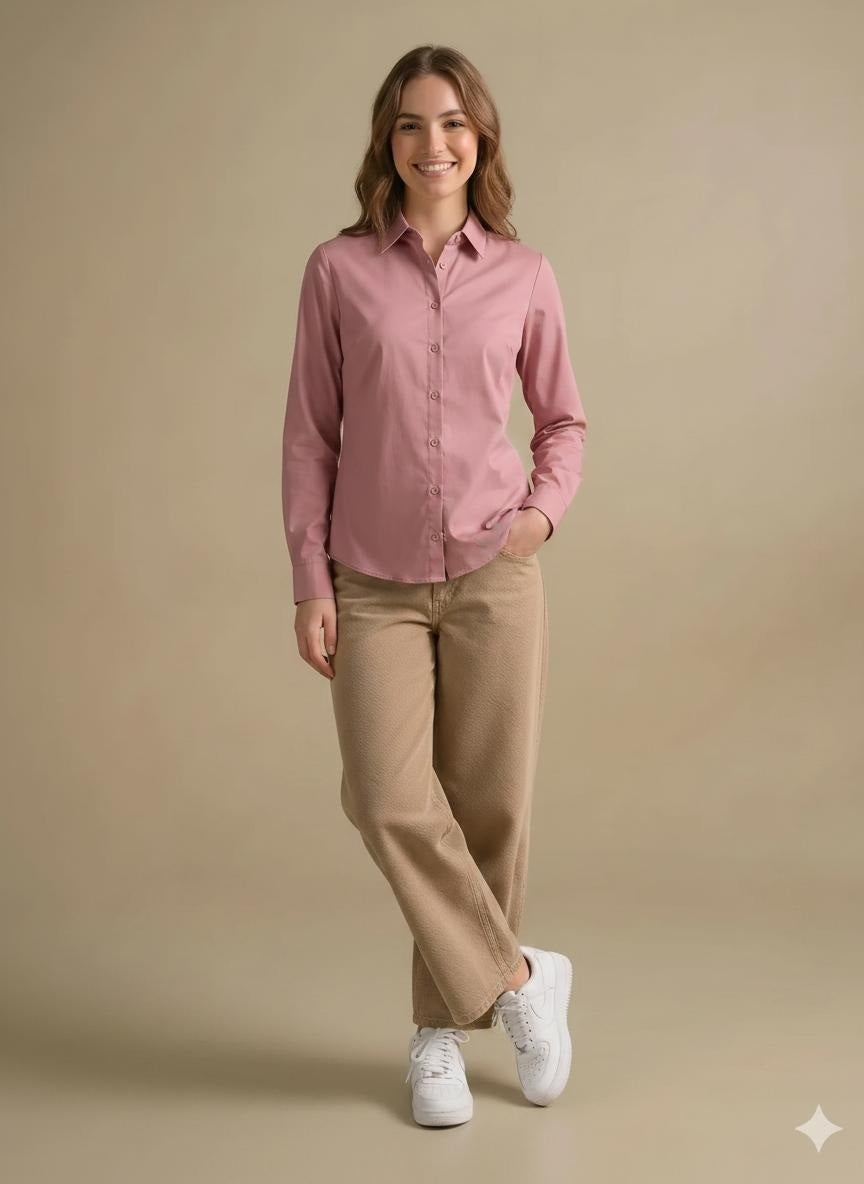 Women  Pink Casual Shirt