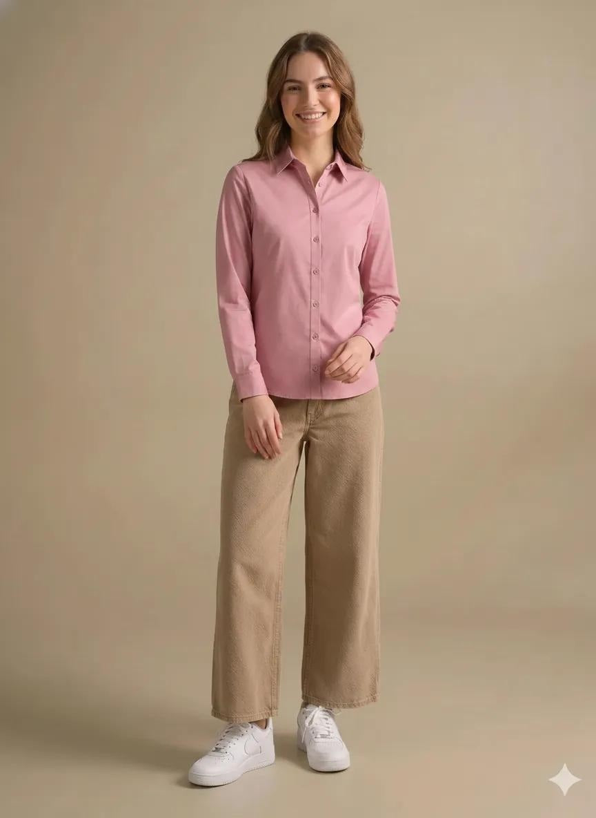Women  Pink Casual Shirt