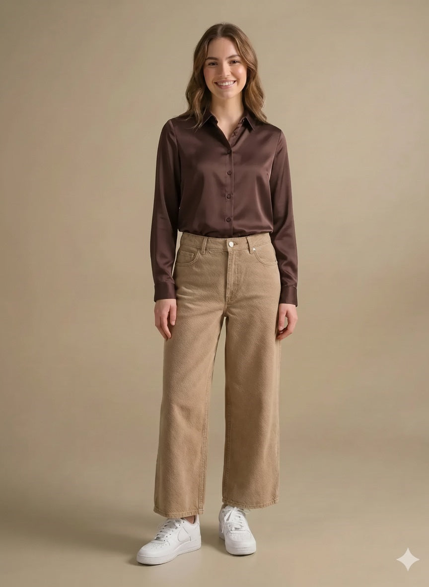 Women Casual Coffee Shirt