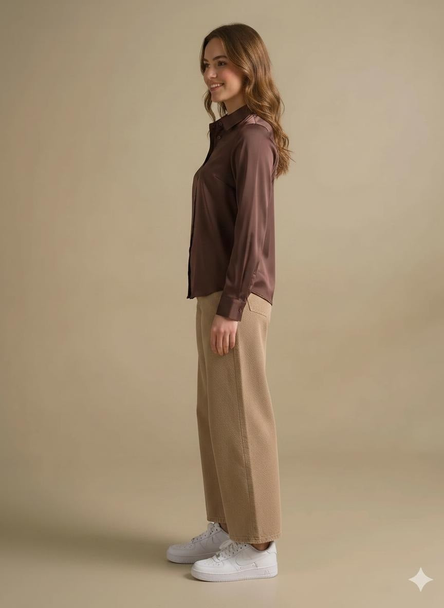 Women Casual Coffee Shirt