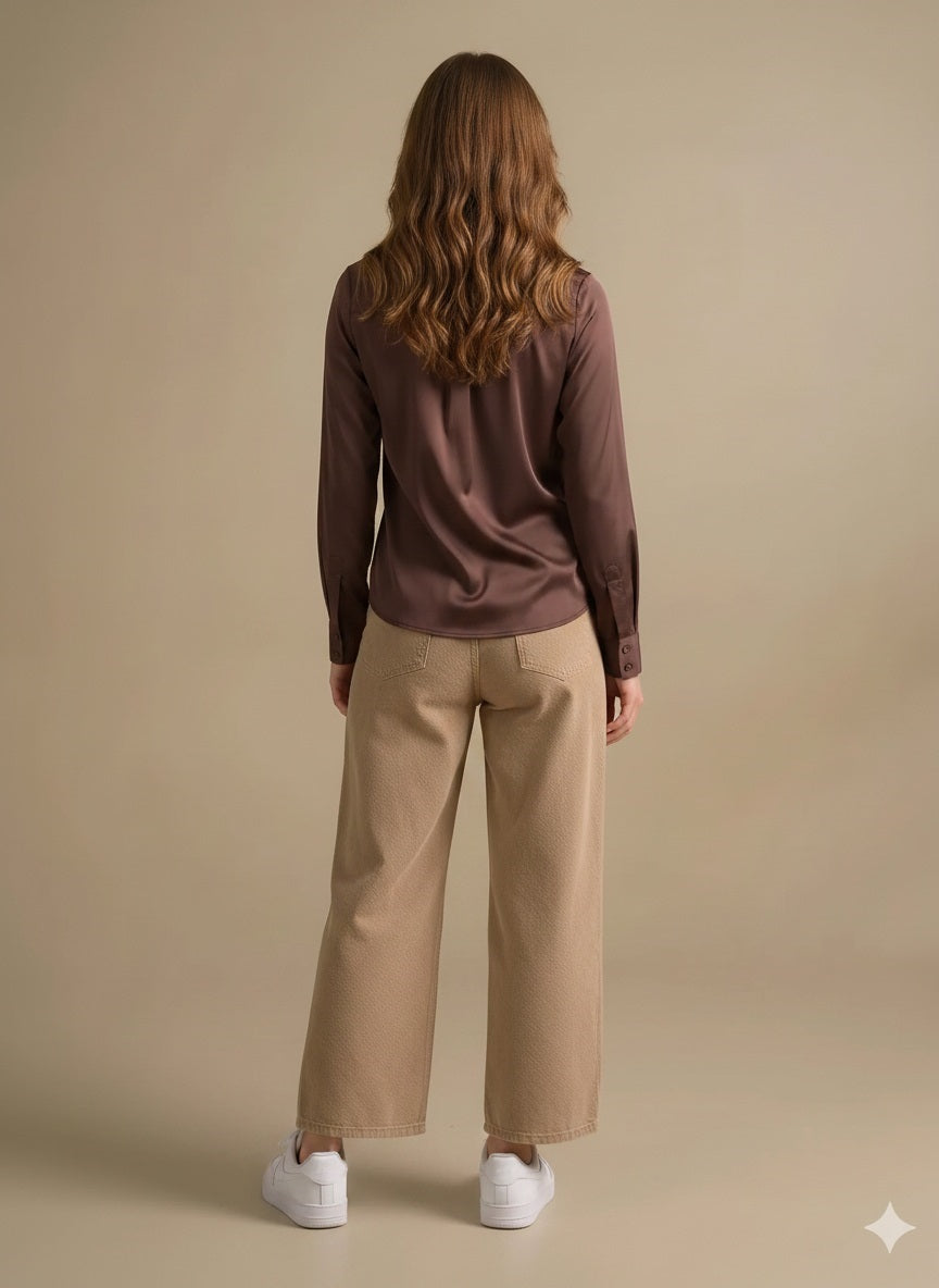 Women Casual Coffee Shirt