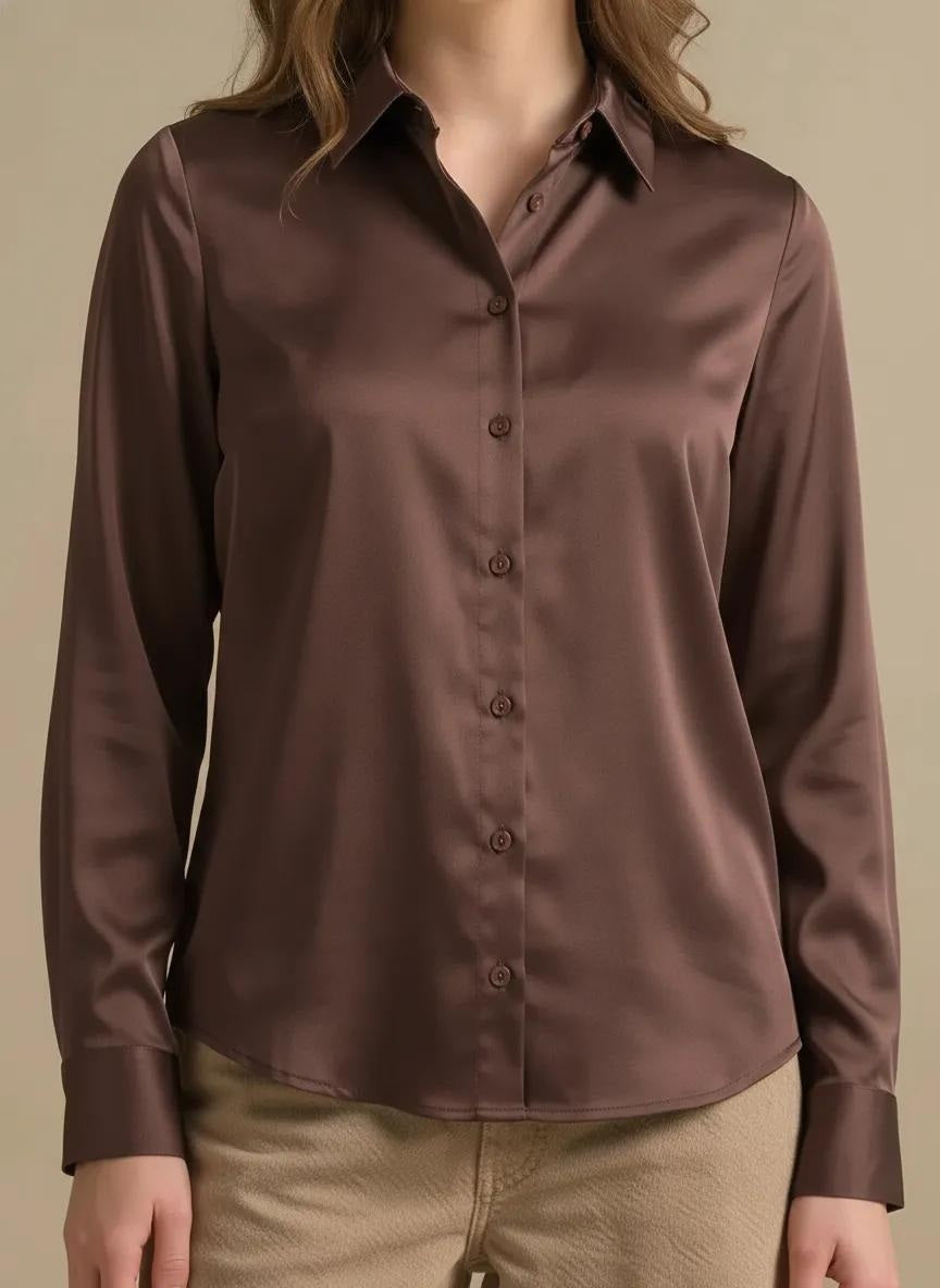 Women Casual Coffee Shirt