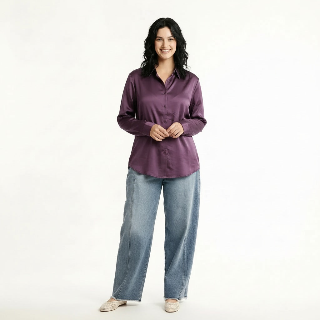 METTLE Women Lilac Casual Shirt