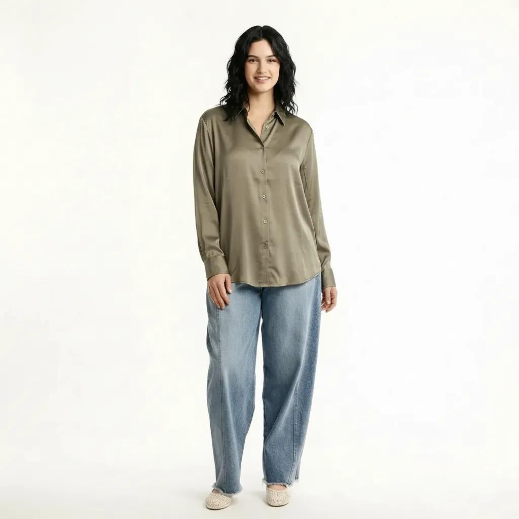 METTLE Women Stone Casual Shirt