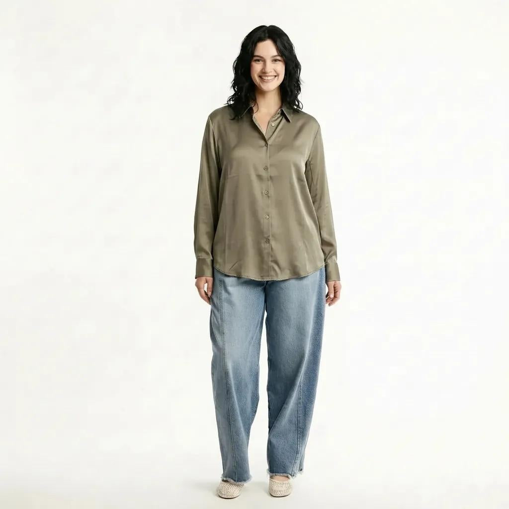 METTLE Women Stone Casual Shirt