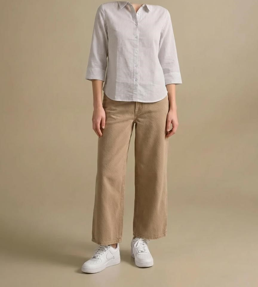 Women Lavender Striped Shirts