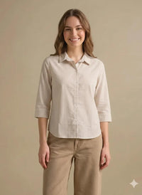 Women Natural Striped Shirts