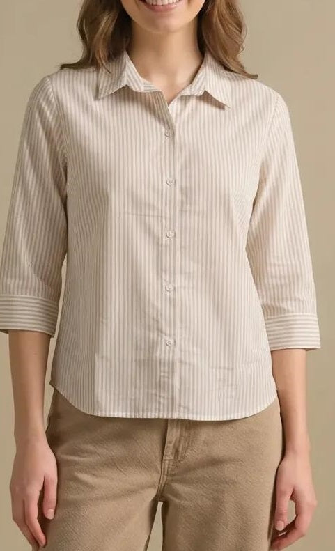 Women Natural Striped Shirts