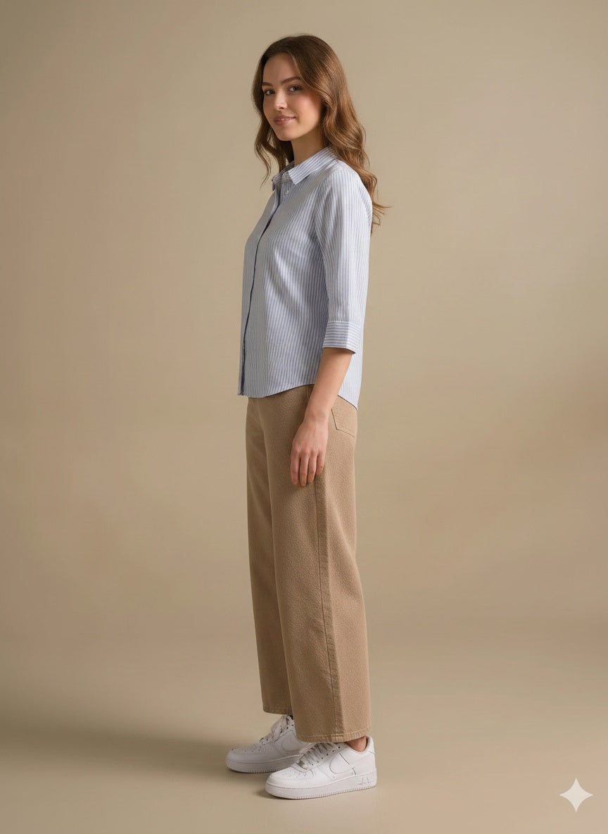 Women Sky Striped Shirts