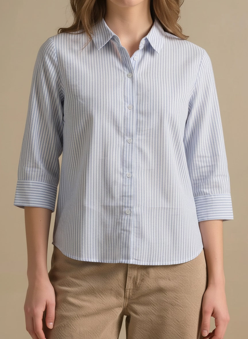 Women Sky Striped Shirts