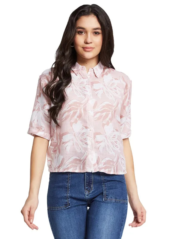 Mettle Women Floral Opaque Printed Casual Shirt