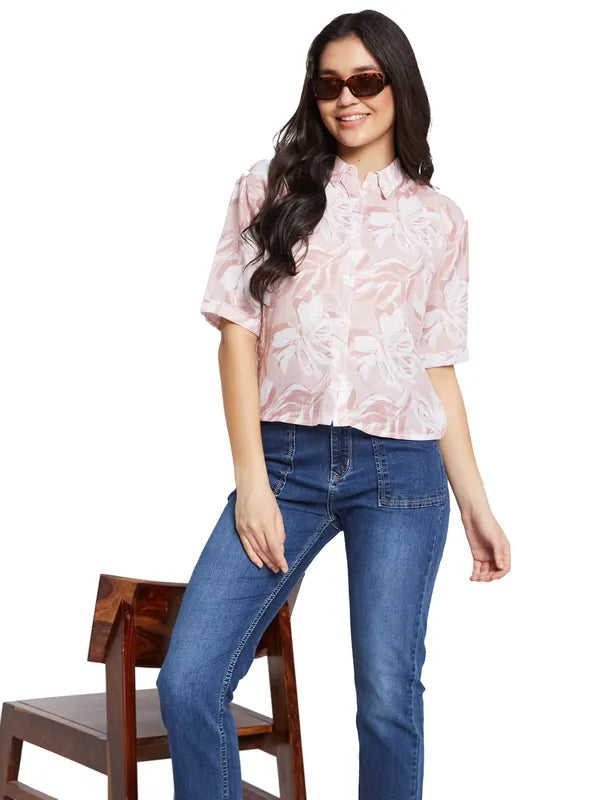 Mettle Women Floral Opaque Printed Casual Shirt