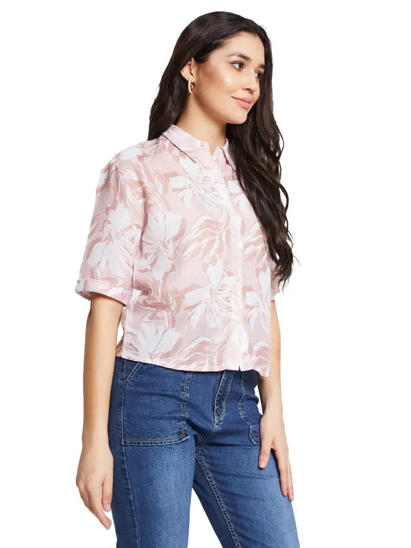 Mettle Women Floral Opaque Printed Casual Shirt