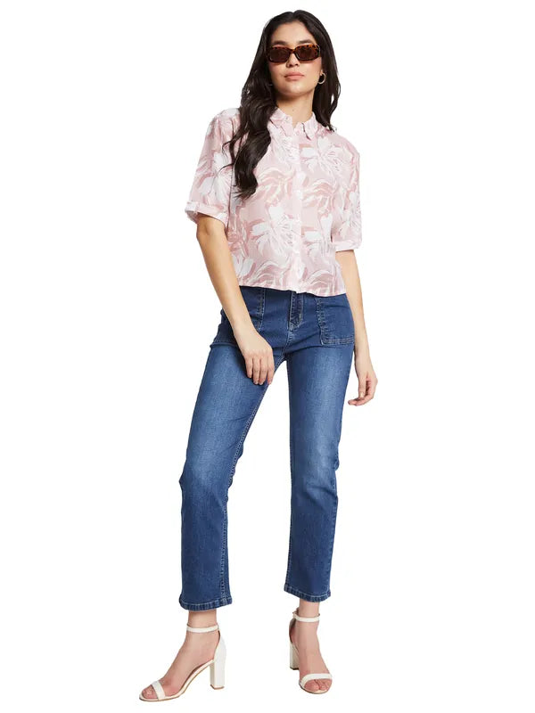 Mettle Women Floral Opaque Printed Casual Shirt