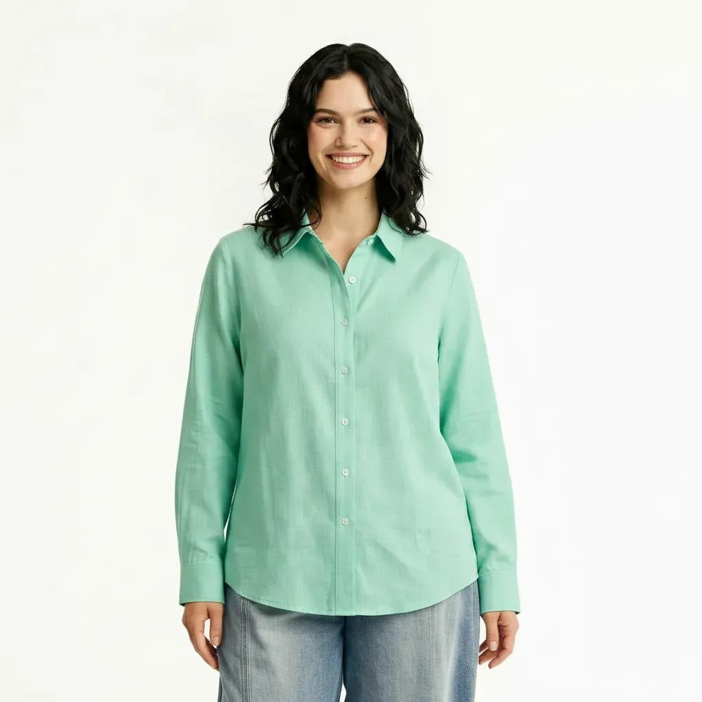Women Green Solid Shirts