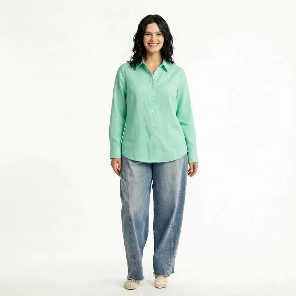 Women Green Solid Shirts