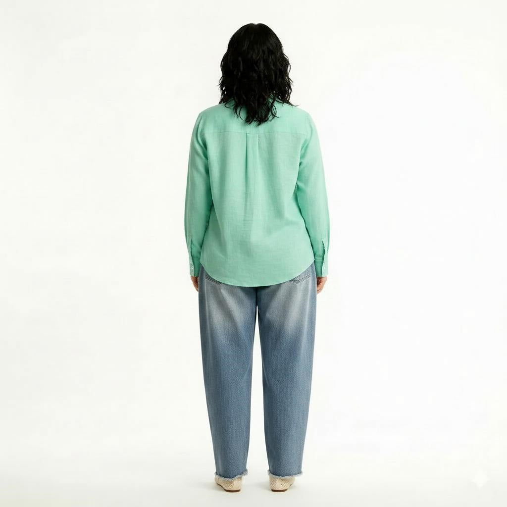 Women Green Solid Shirts