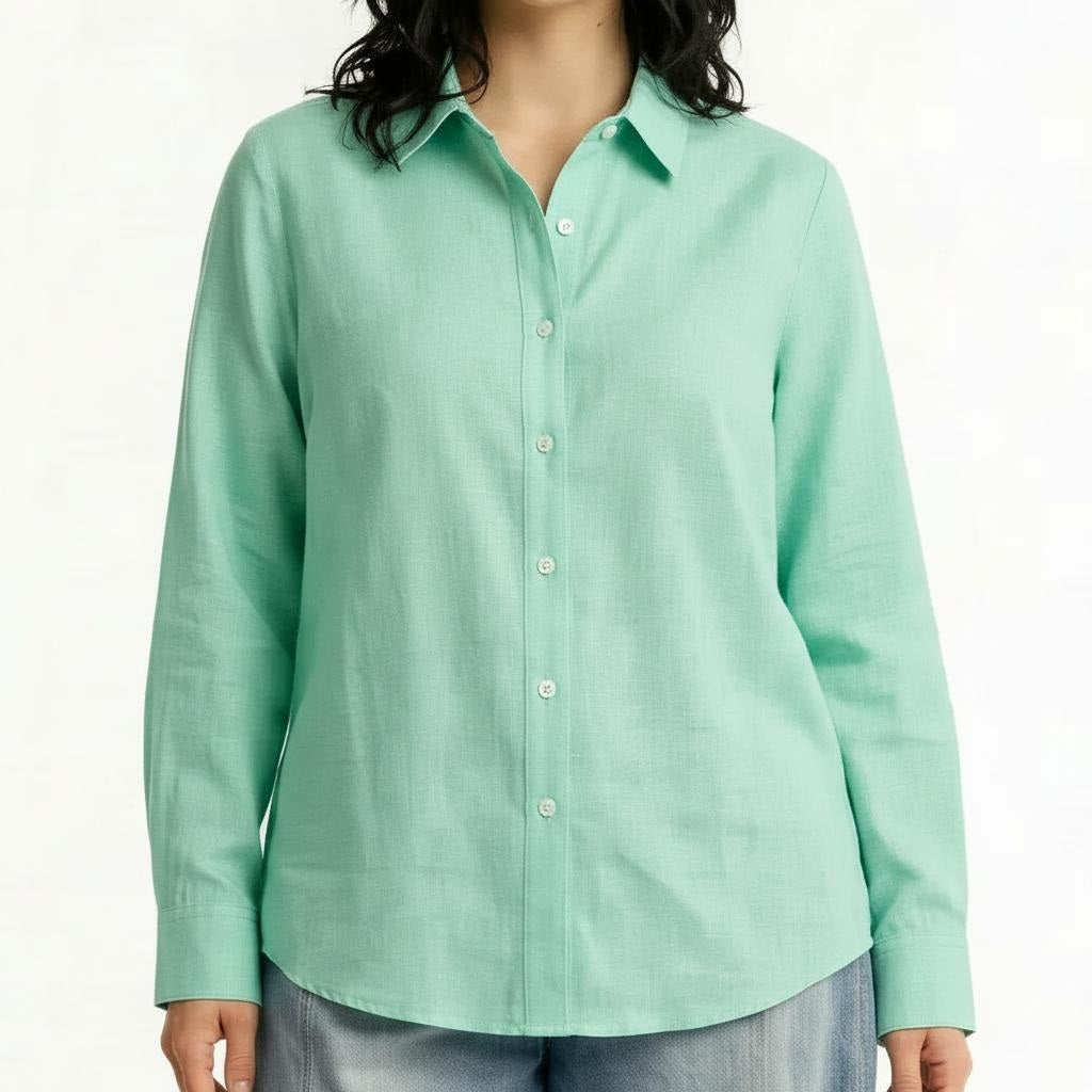 Women Green Solid Shirts