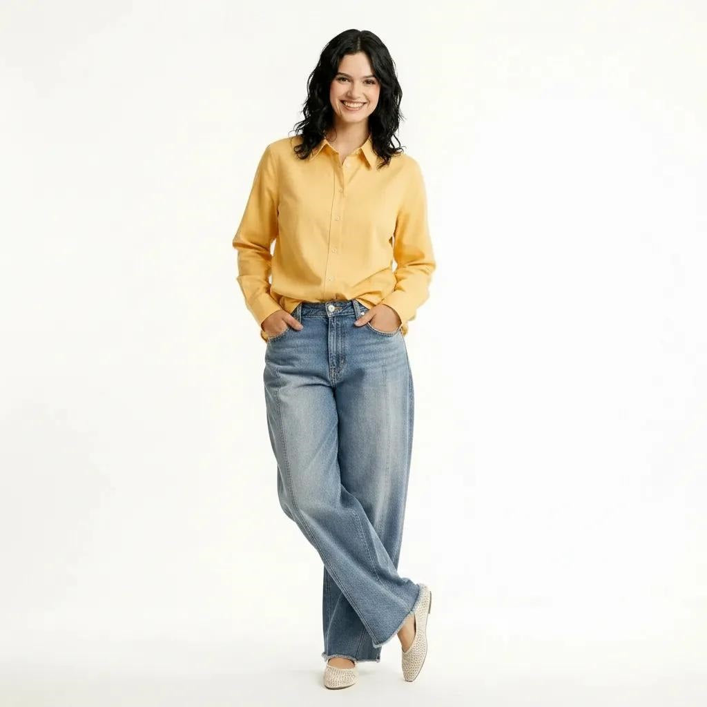 Women Lemon Solid Shirts