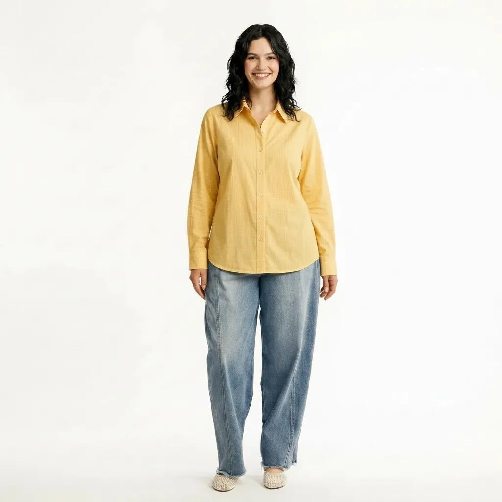 Women Lemon Solid Shirts