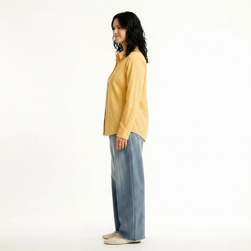 Women Lemon Solid Shirts