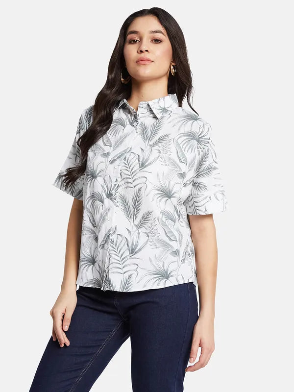 Mettle Women Tropical Printed Casual Shirt